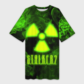 Платье-футболка 3D с принтом S.T.A.L.K.E.R. 2 в Екатеринбурге,  |  | chernobyl | pripyat | s.t.a.l.k.e.r. 2 | shadow of chernobyl | stalker | stalker 2 | воля | меченый | припять | свобода | свобода воля | сталкер | сталкер 2 | тени чернобыля | чернобыль
