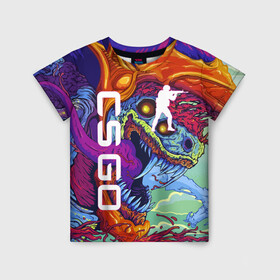 Детская футболка 3D с принтом CS GO HYPERBEAST | КС ГО ХАЙПЕРБИСТ в Екатеринбурге, 100% гипоаллергенный полиэфир | прямой крой, круглый вырез горловины, длина до линии бедер, чуть спущенное плечо, ткань немного тянется | Тематика изображения на принте: astralis | awp | counter strike | cs go | cs go global offensive | cs:go | faze clan | hyper beast | team liquid | астралис | кс го | тим ликвид | фейз клан | хайпер бист