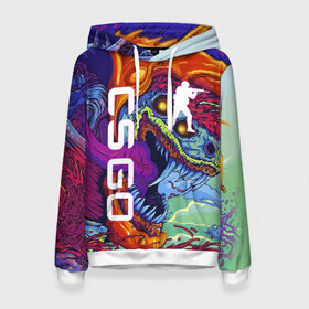 Женская толстовка 3D с принтом CS GO HYPERBEAST | КС ГО ХАЙПЕРБИСТ в Екатеринбурге, 100% полиэстер  | двухслойный капюшон со шнурком для регулировки, мягкие манжеты на рукавах и по низу толстовки, спереди карман-кенгуру с мягким внутренним слоем. | astralis | awp | counter strike | cs go | cs go global offensive | cs:go | faze clan | hyper beast | team liquid | астралис | кс го | тим ликвид | фейз клан | хайпер бист