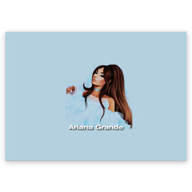 Поздравительная открытка с принтом Ariana Grande (Ариана Гранде) в Екатеринбурге, 100% бумага | плотность бумаги 280 г/м2, матовая, на обратной стороне линовка и место для марки
 | ariana grande | актриса | американская певица | ариана | ариана гранде | гранде | девушка | музыка | певица | песни | продюсер