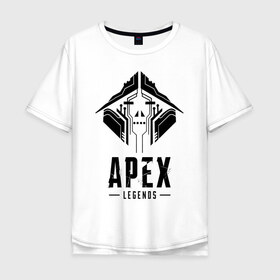 Мужская футболка хлопок Oversize с принтом APEX LEGENDS CRYPTO в Екатеринбурге, 100% хлопок | свободный крой, круглый ворот, “спинка” длиннее передней части | Тематика изображения на принте: apex | apex legends | legend | legends. | апекс игра | апекс легенд | апекс легендc