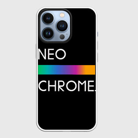 Чехол для iPhone 13 Pro с принтом NEO CHROME в Екатеринбурге,  |  | rgb | контрастный | круг | металл | мудрость | мысль | надпись | палитра | радуга | радужный | символ | сфера | текст | фраза | цветной | яркий