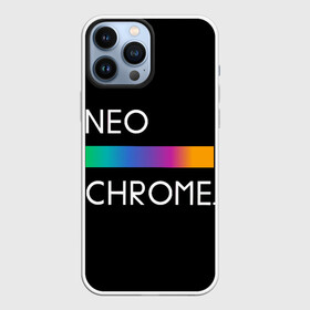 Чехол для iPhone 13 Pro Max с принтом NEO CHROME в Екатеринбурге,  |  | rgb | контрастный | круг | металл | мудрость | мысль | надпись | палитра | радуга | радужный | символ | сфера | текст | фраза | цветной | яркий