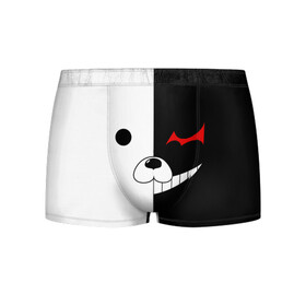 Мужские трусы 3D с принтом Monokuma в Екатеринбурге, 50% хлопок, 50% полиэстер | классическая посадка, на поясе мягкая тканевая резинка | anime | character | dangan ronpa | kawai | manga | аниме | анимэ | глаз | данганронпа | двухцветная | директор | злодей | из | изображение | кавай | крутой | лицо | манга | медведь | милый | мишка | на груди | необычный | нос