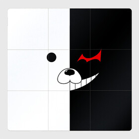 Магнитный плакат 3Х3 с принтом Monokuma в Екатеринбурге, Полимерный материал с магнитным слоем | 9 деталей размером 9*9 см | anime | character | dangan ronpa | kawai | manga | аниме | анимэ | глаз | данганронпа | двухцветная | директор | злодей | из | изображение | кавай | крутой | лицо | манга | медведь | милый | мишка | на груди | необычный | нос