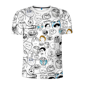 Мужская футболка 3D спортивная с принтом МЕМЫ в Екатеринбурге, 100% полиэстер с улучшенными характеристиками | приталенный силуэт, круглая горловина, широкие плечи, сужается к линии бедра | meme | pattern | smile | интернет приколы | мем | мемы | паттерн | прикол | рожицы | смайл | юмор