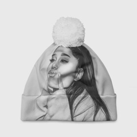 Шапка 3D c помпоном с принтом Ariana Grande (Ариана Гранде) в Екатеринбурге, 100% полиэстер | универсальный размер, печать по всей поверхности изделия | ariana grande | актриса | американская певица | ариана | ариана гранде | гранде | девушка | музыка | певица | песни | продюсер