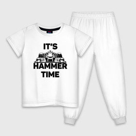 Детская пижама хлопок с принтом Its hammer time в Екатеринбурге, 100% хлопок |  брюки и футболка прямого кроя, без карманов, на брюках мягкая резинка на поясе и по низу штанин
 | Тематика изображения на принте: hammer time | lewis hamilton | льюис хэмильтон