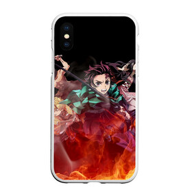 Чехол для iPhone XS Max матовый с принтом KIMETSU NO YAIBA в Екатеринбурге, Силикон | Область печати: задняя сторона чехла, без боковых панелей | demon slayer | demon slayer: kimetsu no yaiba | kimetsu | kimetsu no yaiba | nezuko | slayer | tanjiro | клинок рассекающий демонов | незуко | танджиро | шинобу кочо