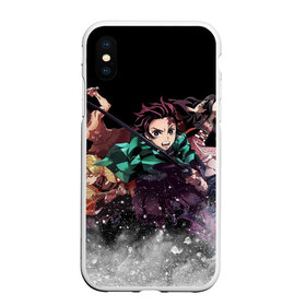 Чехол для iPhone XS Max матовый с принтом KIMETSU NO YAIBA в Екатеринбурге, Силикон | Область печати: задняя сторона чехла, без боковых панелей | demon slayer | demon slayer: kimetsu no yaiba | kimetsu | kimetsu no yaiba | nezuko | slayer | tanjiro | клинок рассекающий демонов | незуко | танджиро | шинобу кочо