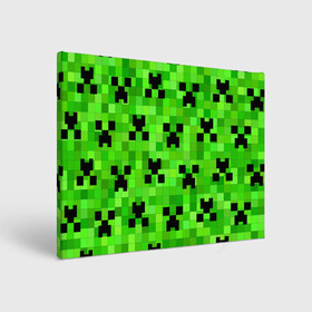 Холст прямоугольный с принтом MINECRAFT | МАЙНКРАФТ в Екатеринбурге, 100% ПВХ |  | Тематика изображения на принте: block | criper | cube | minecraft | pixel | блок | геометрия | крафт | крипер | кубики | майнкрафт | пиксели