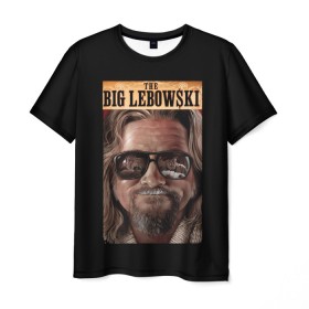 Мужская футболка 3D с принтом The Big Lebowski в Екатеринбурге, 100% полиэфир | прямой крой, круглый вырез горловины, длина до линии бедер | Тематика изображения на принте: big | lebowski | the | большой | кинофильм | лебовски