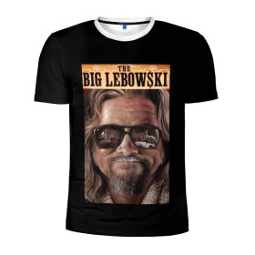 Мужская футболка 3D спортивная с принтом The Big Lebowski в Екатеринбурге, 100% полиэстер с улучшенными характеристиками | приталенный силуэт, круглая горловина, широкие плечи, сужается к линии бедра | big | lebowski | the | большой | кинофильм | лебовски
