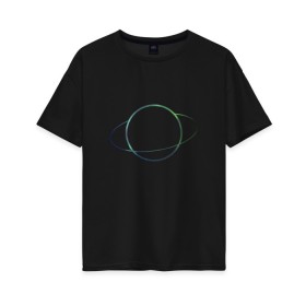 Женская футболка хлопок Oversize с принтом Планета в Екатеринбурге, 100% хлопок | свободный крой, круглый ворот, спущенный рукав, длина до линии бедер
 | planet | space | астрономия | звезда | звёзды | космос | орбита | планета