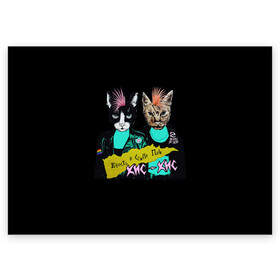 Поздравительная открытка с принтом Кис-Кис в Екатеринбурге, 100% бумага | плотность бумаги 280 г/м2, матовая, на обратной стороне линовка и место для марки
 | punk | punk rock | rock | алина олешева | кис | кис кис | кокос | панк | панк рок | рок | софья сомусева | хмурый