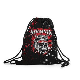 Рюкзак-мешок 3D с принтом Stigmata в Екатеринбурге, 100% полиэстер | плотность ткани — 200 г/м2, размер — 35 х 45 см; лямки — толстые шнурки, застежка на шнуровке, без карманов и подкладки | music | rock | stigmata | альтернатива | музыка | рок | стигмата | тарас уманскии