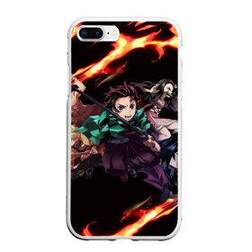 Чехол для iPhone 7Plus/8 Plus матовый с принтом KIMETSU NO YAIBA в Екатеринбурге, Силикон | Область печати: задняя сторона чехла, без боковых панелей | demon slayer | demon slayer: kimetsu no yaiba | kimetsu | kimetsu no yaiba | nezuko | slayer | tanjiro | клинок рассекающий демонов | незуко | танджиро | шинобу кочо