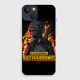 Чехол для iPhone 13 с принтом PUBG | ПАБГ в Екатеринбурге,  |  | Тематика изображения на принте: action | battle royal | bright | fire | flame | game | heat | light | play | playerunknowns battlegrounds | pubg | wildfire | winner winner chiken dinner | искры | огненный | огонь | пабг | пламя | пожар | шутер