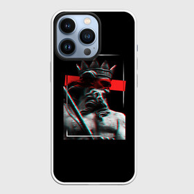 Чехол для iPhone 13 Pro с принтом Король в Екатеринбурге,  |  | античный | для мужчин | для парней | король | корона | красный | мистика | модный | мужской | мужчина | рок | статуя | темный