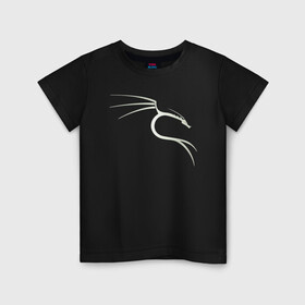 Детская футболка хлопок с принтом Kali Linux в Екатеринбурге, 100% хлопок | круглый вырез горловины, полуприлегающий силуэт, длина до линии бедер | kali | linux | кали | линукс