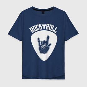 Мужская футболка хлопок Oversize с принтом Rock в Екатеринбурге, 100% хлопок | свободный крой, круглый ворот, “спинка” длиннее передней части | fingers | metal | music | rock | коза | медиатор | метал | музыка | пальцы | рок | рука