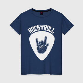 Женская футболка хлопок с принтом Rock в Екатеринбурге, 100% хлопок | прямой крой, круглый вырез горловины, длина до линии бедер, слегка спущенное плечо | fingers | metal | music | rock | коза | медиатор | метал | музыка | пальцы | рок | рука