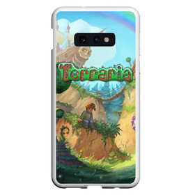 Чехол для Samsung S10E с принтом Terraria в Екатеринбурге, Силикон | Область печати: задняя сторона чехла, без боковых панелей | Тематика изображения на принте: minecraft | terraria | инди игры | майнкрафт | террария