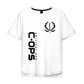 Мужская футболка хлопок Oversize с принтом Critical Ops в Екатеринбурге, 100% хлопок | свободный крой, круглый ворот, “спинка” длиннее передней части | 