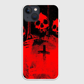 Чехол для iPhone 13 с принтом Анархия в Екатеринбурге,  |  | Тематика изображения на принте: 666 | анархия | зло | крест | тьма | черепа