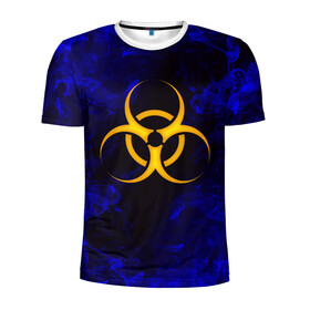 Мужская футболка 3D спортивная с принтом BIOHAZARD в Екатеринбурге, 100% полиэстер с улучшенными характеристиками | приталенный силуэт, круглая горловина, широкие плечи, сужается к линии бедра | Тематика изображения на принте: biohazard | radiation | re | re3 | residenr evil | toxic | virusвирус | world war z | биохазард | обитель зла | радиация | токсик | эпидемия
