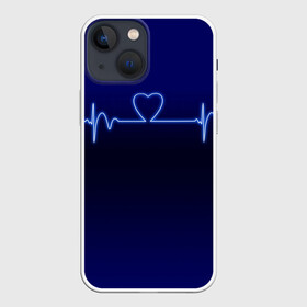 Чехол для iPhone 13 mini с принтом Кардиограмма про любовь в Екатеринбурге,  |  | 14 февраля | 8 марта | валентинов день | влюблен | влюбленность | влюбленные | вместе навсегда | девичник | девушке | день вл | для жены | здоровье | кардиограмма | любимая | любимый | люблю
