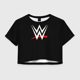 Женская футболка Crop-top 3D с принтом WWE в Екатеринбурге, 100% полиэстер | круглая горловина, длина футболки до линии талии, рукава с отворотами | raw | smackdown | wrestling | wwe | борьба | единоборства | реслинг | рестлинг | спорт | шоу