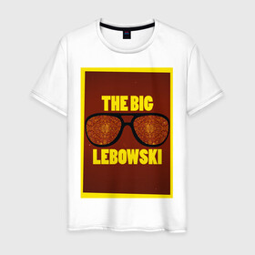 Мужская футболка хлопок с принтом The Big Lebowski в Екатеринбурге, 100% хлопок | прямой крой, круглый вырез горловины, длина до линии бедер, слегка спущенное плечо. | the big lebowski | большой лебовски | кино | персонаж | чувак