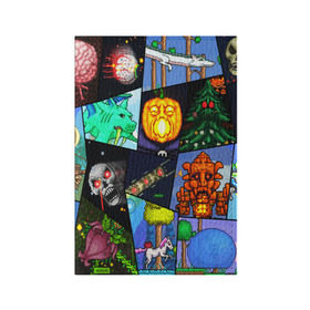 Обложка для паспорта матовая кожа с принтом Terraria allpic в Екатеринбурге, натуральная матовая кожа | размер 19,3 х 13,7 см; прозрачные пластиковые крепления | game | pixel | terraria | игра | пиксель | террариа