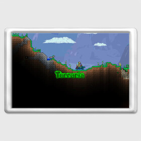 Магнит 45*70 с принтом terraria game в Екатеринбурге, Пластик | Размер: 78*52 мм; Размер печати: 70*45 | game | pixel | terraria | игра | пиксель | террариа