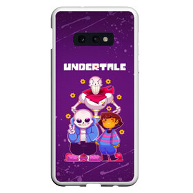 Чехол для Samsung S10E с принтом UNDERTALE в Екатеринбурге, Силикон | Область печати: задняя сторона чехла, без боковых панелей | asriel dreemurr | chara | frisk | gaster blaster | sans | undertale | азриэль дримурр | андертейл | андрайн | гастер | меттатон | санс | фриск | чара