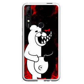 Чехол для Honor P Smart Z с принтом MONOKUMA в Екатеринбурге, Силикон | Область печати: задняя сторона чехла, без боковых панелей | Тематика изображения на принте: anime | bear | black  white | danganronpa | kurokuma | monodam | monokuma | monomi | monotaro | rabbit | school | shirokuma | аниме | главарь | мoноми | монокума | черно белый | школа