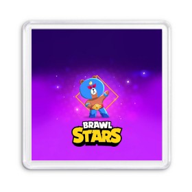 Магнит 55*55 с принтом Brawl Stars. El Brown в Екатеринбурге, Пластик | Размер: 65*65 мм; Размер печати: 55*55 мм | bo | brawl | brock | bull | colt | dynamike | elprimo | jessie | leon | moba | nita | shelly | stars | бо | брок | булл | джесси | динамайк | кольт | леон | нита | шелли | эльпримо