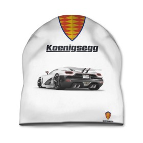 Шапка 3D с принтом Koenigsegg в Екатеринбурге, 100% полиэстер | универсальный размер, печать по всей поверхности изделия | футболка 3d с принтом koenigsegg