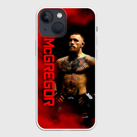 Чехол для iPhone 13 mini с принтом Конор МакГрегор в Екатеринбурге,  |  | conor mcgregor | m1 | the notorious | ufc | боевые | боец | борьба | единоборства | ирландский | искусства | конор макгрегор | м1 | мма | печально известный | смешанные | юфс