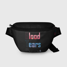 Поясная сумка 3D с принтом Blood Tears Sweat в Екатеринбурге, 100% полиэстер | плотная ткань, ремень с регулируемой длиной, внутри несколько карманов для мелочей, основное отделение и карман с обратной стороны сумки застегиваются на молнию | bangtan | bighit | boy | fake love | j hope | jimin | jin | jungkook | korea | kpop | live | luv | mic drop | rm | suga | v | with | бтс | кей | поп
