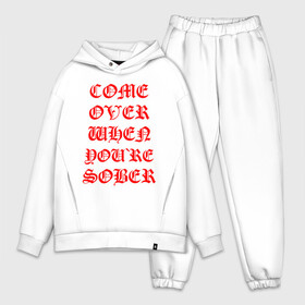 Мужской костюм хлопок OVERSIZE с принтом COME OVER WHEN YOU RE SOBER в Екатеринбурге,  |  | lil peep | lil prince | pink | зарубежная музыка | лил пип | маленький принц