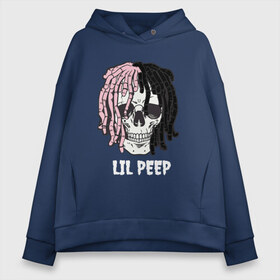 Женское худи Oversize хлопок с принтом Lil Peep в Екатеринбурге, френч-терри — 70% хлопок, 30% полиэстер. Мягкий теплый начес внутри —100% хлопок | боковые карманы, эластичные манжеты и нижняя кромка, капюшон на магнитной кнопке | lil | lil peep | music | new | peep | rap | rip | skull | лил | музыка | пеп | пип | рэп | рэпер | скилет | череп