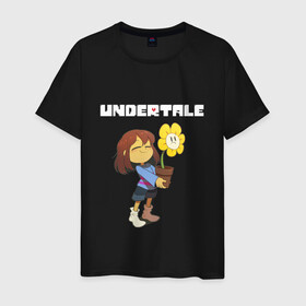 Мужская футболка хлопок с принтом UNDERTALE в Екатеринбурге, 100% хлопок | прямой крой, круглый вырез горловины, длина до линии бедер, слегка спущенное плечо. | asriel dreemurr | chara | frisk | gaster blaster | sans | undertale | азриэль дримурр | андертейл | андрайн | гастер | меттатон | санс | фриск | чара