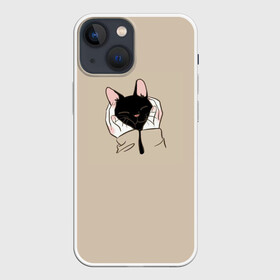 Чехол для iPhone 13 mini с принтом Милая кошечка в Екатеринбурге,  |  | cat | детское платье с кошкой | для девочек | кот | кошка | милая | милая футболка | мужская футболка | рюкзак с кошкой | футболка | футболка 3d | футболка женская | футболка с котом