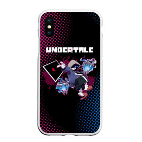 Чехол для iPhone XS Max матовый с принтом UNDERTALE в Екатеринбурге, Силикон | Область печати: задняя сторона чехла, без боковых панелей | asriel dreemurr | chara | frisk | gaster blaster | sans | undertale | азриэль дримурр | андертейл | андрайн | гастер | меттатон | санс | фриск | чара