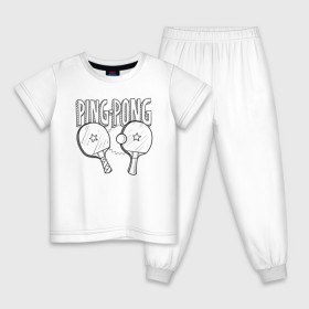 Детская пижама хлопок с принтом пинг понг в Екатеринбурге, 100% хлопок |  брюки и футболка прямого кроя, без карманов, на брюках мягкая резинка на поясе и по низу штанин
 | ping pong | настольный теннис | пинг понг | спорт | теннис