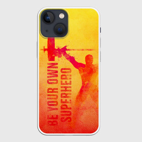 Чехол для iPhone 13 mini с принтом Be your own Superhero в Екатеринбурге,  |  | power | powerlifting | sport | strength | weightlifting | бодибилдинг | качок | пауэрлифтинг | сила | спорт