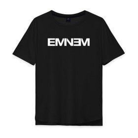 Мужская футболка хлопок Oversize с принтом EMINEM в Екатеринбурге, 100% хлопок | свободный крой, круглый ворот, “спинка” длиннее передней части | eminem | rap | зарубежный реп | реп | эминем