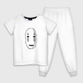 Детская пижама хлопок с принтом Унесенные призраками, Аниме в Екатеринбурге, 100% хлопок |  брюки и футболка прямого кроя, без карманов, на брюках мягкая резинка на поясе и по низу штанин
 | 